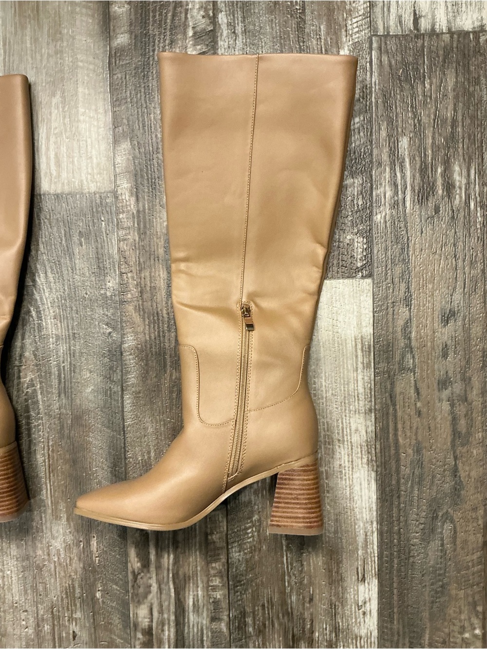 Billini Tan Over-the-Knee Block Heel Boots Size 7 - Picture 11 of 16